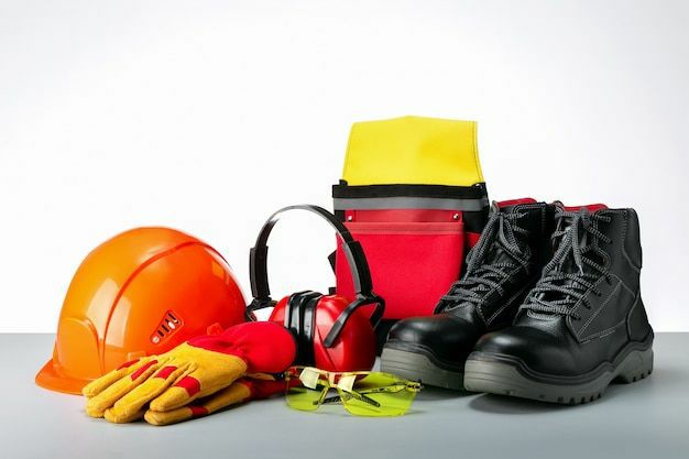 Orange safety helmet certified equipment La Générale Des Services Cameroon